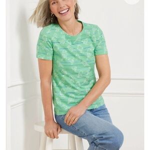 Talbots Green Bird Tee T-shirt